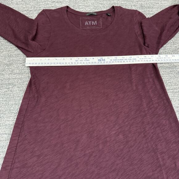 ATM Anthony Thomas Melillo Dress Women Medium Red Long Sleeve T-Shirt Peru - Picture 6 of 8